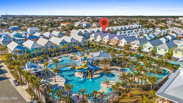 aerial view featuring a residential view