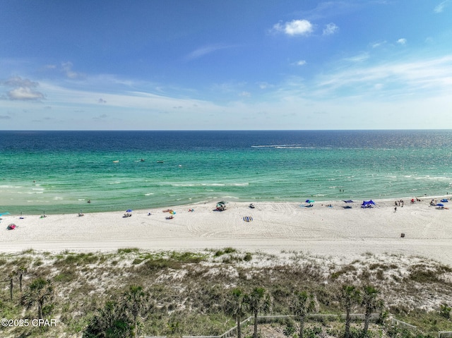 water view with a view of the beach