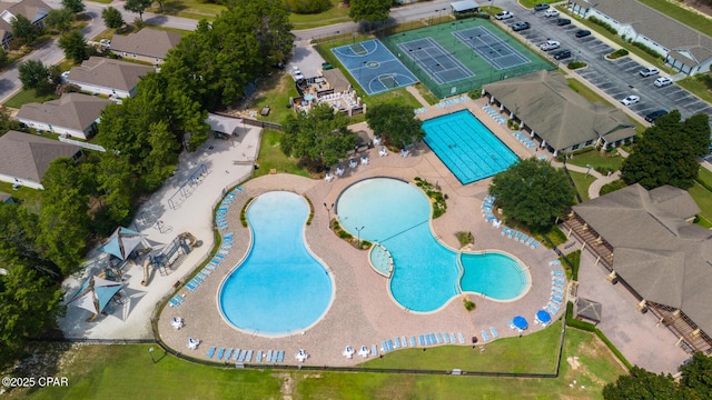 birds eye view of property