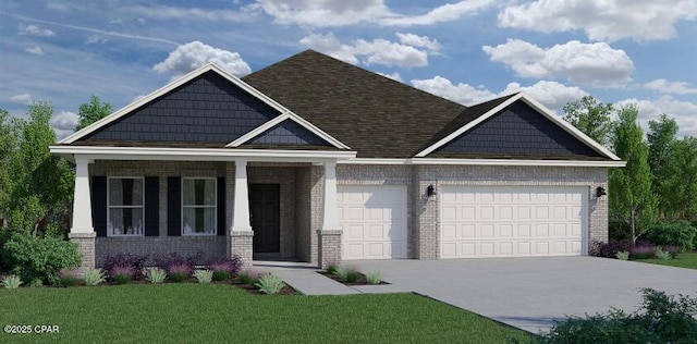204 Lake Merial Blvd Unit 90, Panama City, FL 32409 - craftsman inspired home featuring brick siding, a garage, a front yard, and driveway
