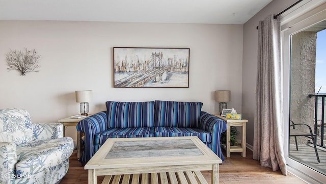 living room featuring wood finished floors