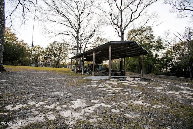 exterior space featuring a detached carport