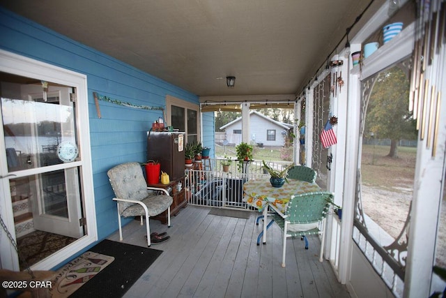 wooden deck with a porch