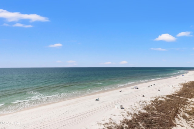 water view with a view of the beach