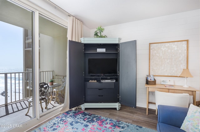 interior space featuring wood finished floors