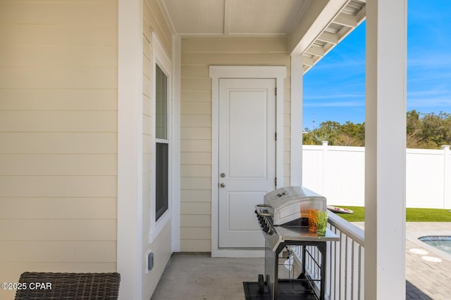 property entrance featuring fence