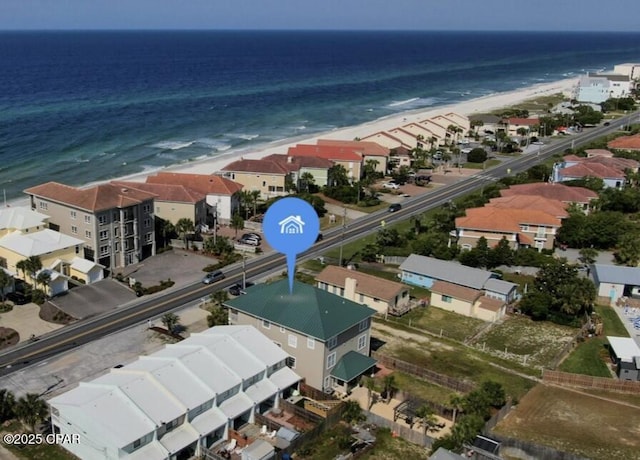 21518 Front Beach Rd, Panama City Beach, FL 32413 - drone / aerial view with a water view and a view of the beach