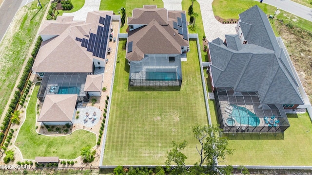 drone / aerial view featuring a residential view