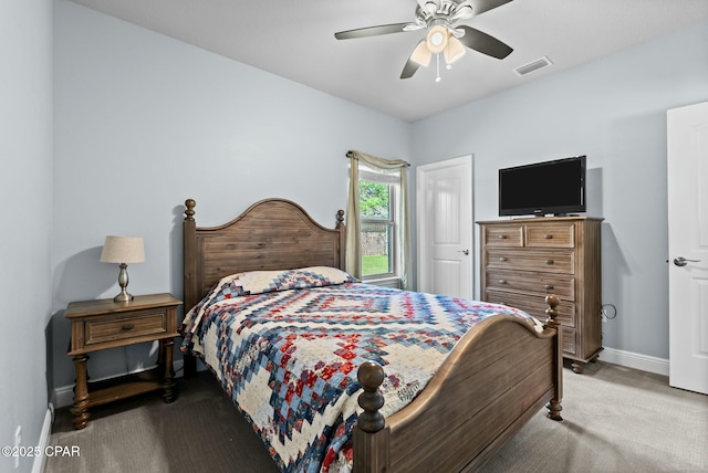 116 Lake Merial Blvd, Panama City, FL 32409 - bedroom featuring carpet, baseboards, and ceiling fan