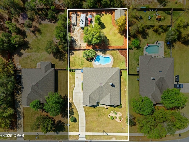 116 Lake Merial Blvd, Panama City, FL 32409 - aerial view of property's location with a pool area and property boundaries highlighted