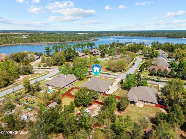 116 Lake Merial Blvd, Panama City, FL 32409 - aerial view of residential area featuring a large body of water