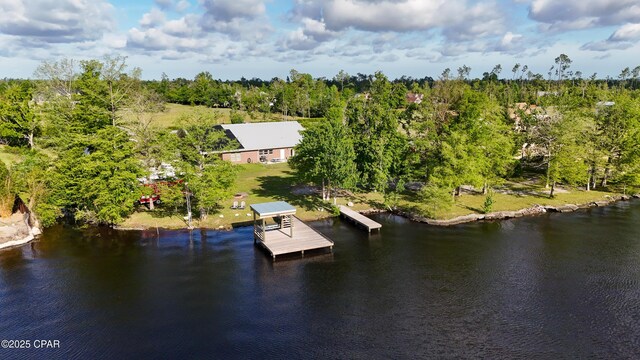 7224 Resota Ln, Panama City, FL 32409 - aerial view with a water view and a view of trees