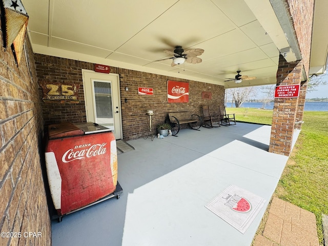7224 Resota Ln, Panama City, FL 32409 - view of patio with covered porch and ceiling fan