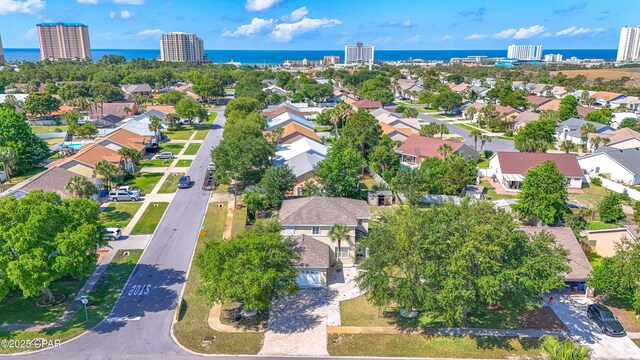 107 Summerwood Dr, Panama City Beach, FL 32413 - aerial perspective of suburban area with a nearby body of water