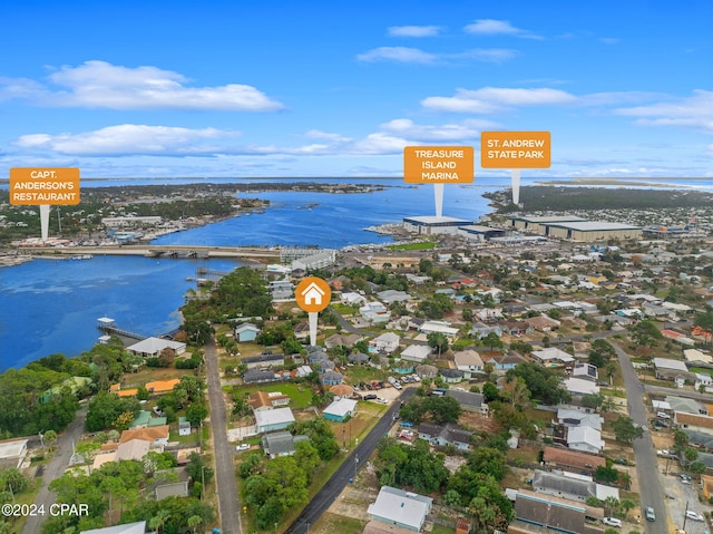 5408 Lagoon Way Unit 5, Panama City, FL 32408 - drone / aerial view featuring a water view