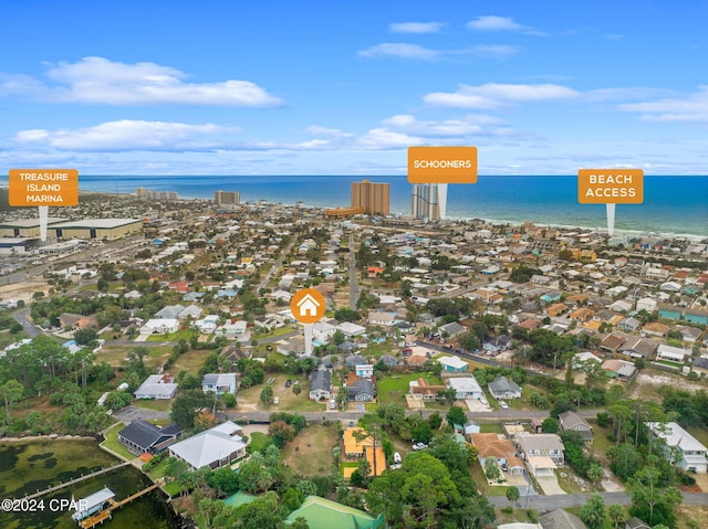 5408 Lagoon Way Unit 5, Panama City, FL 32408 - bird's eye view with a water view and a residential view