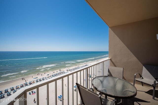 16819 Front Beach Rd Unit 716, Panama City Beach, FL 32413 - balcony with a water view and a view of the beach