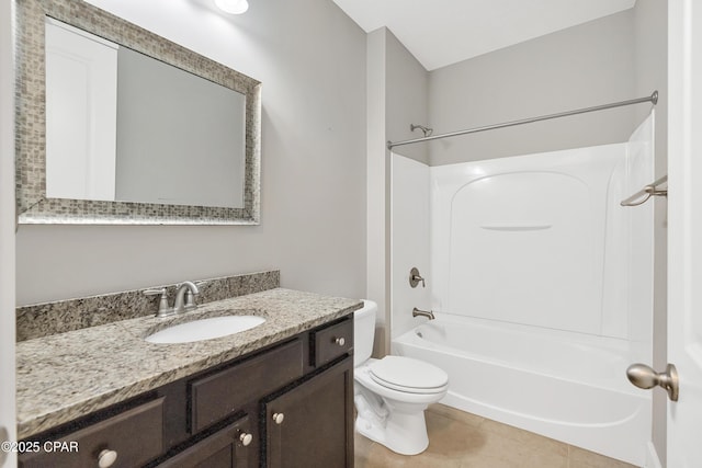 117 Cedar Hammock Ln, Panama City Beach, FL 32407 - full bathroom with vanity, toilet, shower / washtub combination, and tile patterned floors