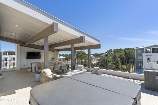 17 Woodland Dr, Santa Rosa Beach, FL 32459 - view of patio / terrace featuring a balcony and outdoor dining area