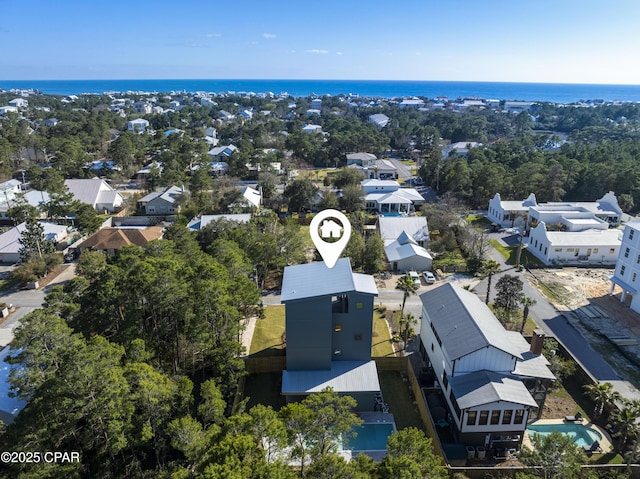 17 Woodland Dr, Santa Rosa Beach, FL 32459 - birds eye view of property with a water view and a residential view