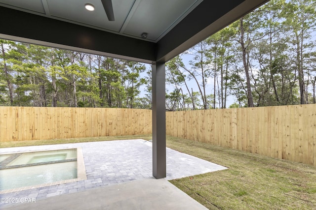 17 Woodland Dr, Santa Rosa Beach, FL 32459 - view of yard with a fenced backyard and a patio