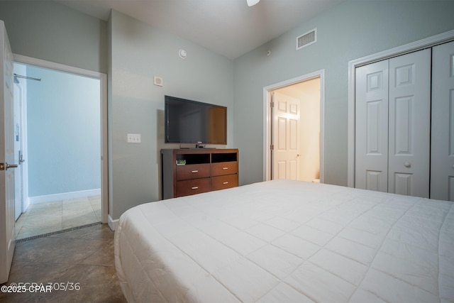 16819 Front Beach Rd Unit 2903, Panama City Beach, FL 32413 - bedroom with a closet, visible vents, and baseboards