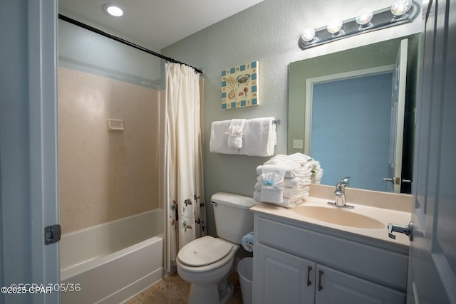 16819 Front Beach Rd Unit 2903, Panama City Beach, FL 32413 - bathroom with toilet, vanity, and shower / bath combination with curtain