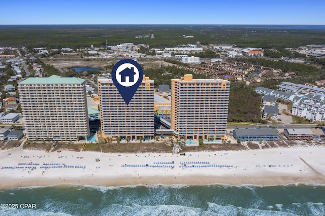 drone / aerial view of expansive beach