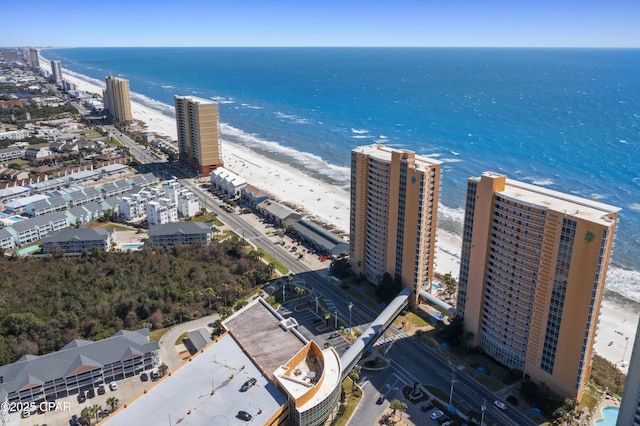 aerial view of expansive coastline