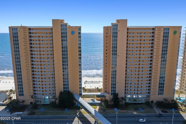 view of property with a water view