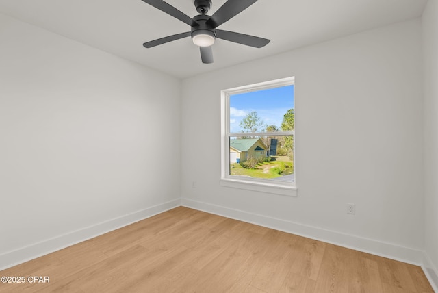 420 Lacosta Ave, Panama City, FL 32404 - spare room with a ceiling fan, baseboards, and light wood-style floors