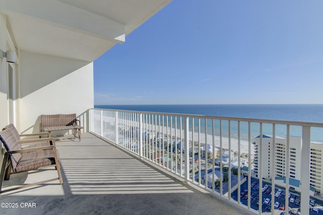 9860 S Thomas Dr Unit 2111, Panama City Beach, FL 32408 - balcony featuring view of water and beach