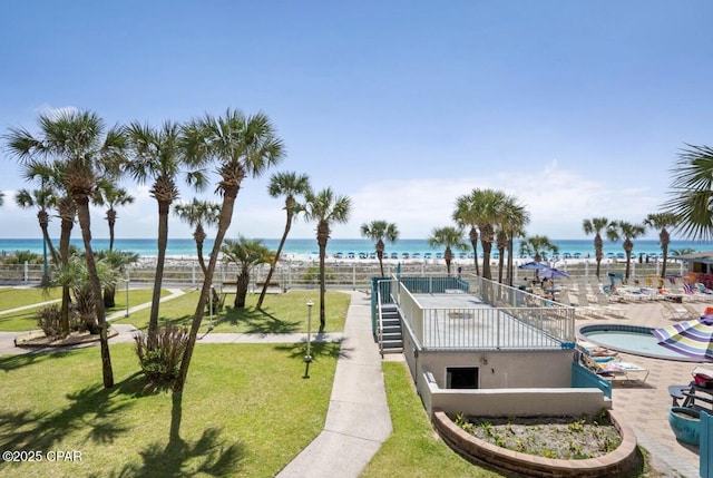8743 Thomas Dr Unit 225, Panama City Beach, FL 32408 - view of property's community featuring a beach view and a water view