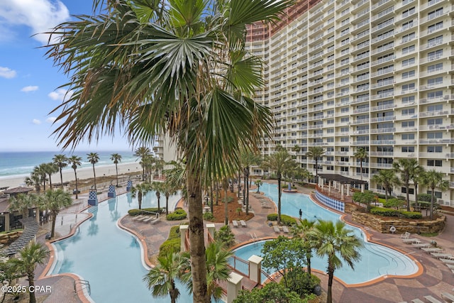 9900 S Thomas Dr Unit 425, Panama City, FL 32408 - view of pool with a water view