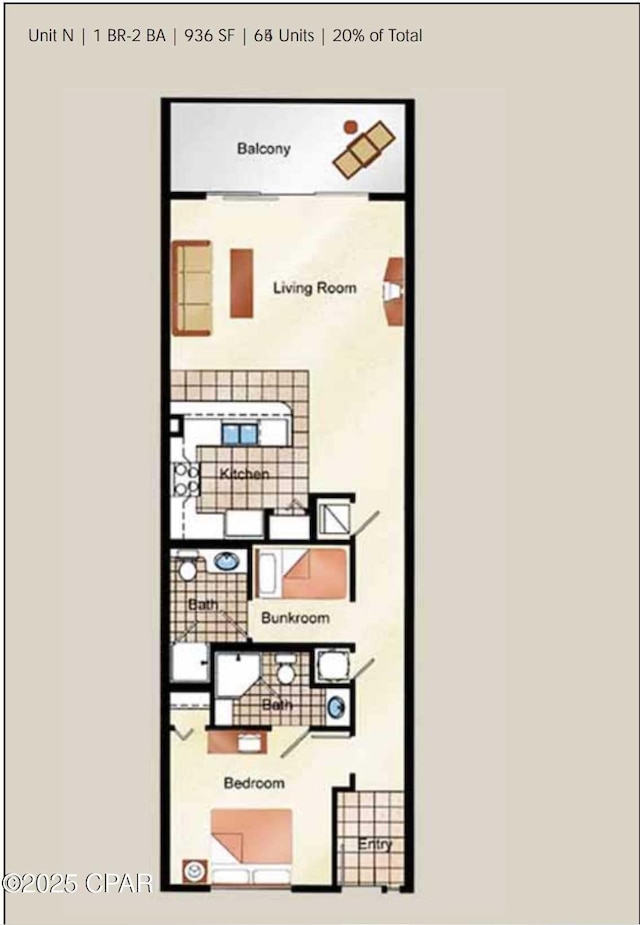 9900 S Thomas Dr Unit 425, Panama City, FL 32408 - view of layout