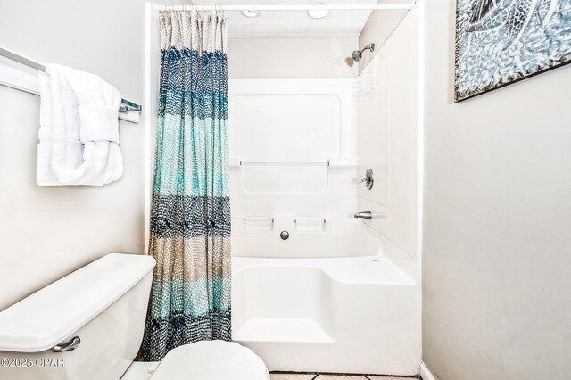 17462 Front Beach Rd Unit 56206, Panama City Beach, FL 32413 - bathroom with toilet and shower / bath combination with curtain