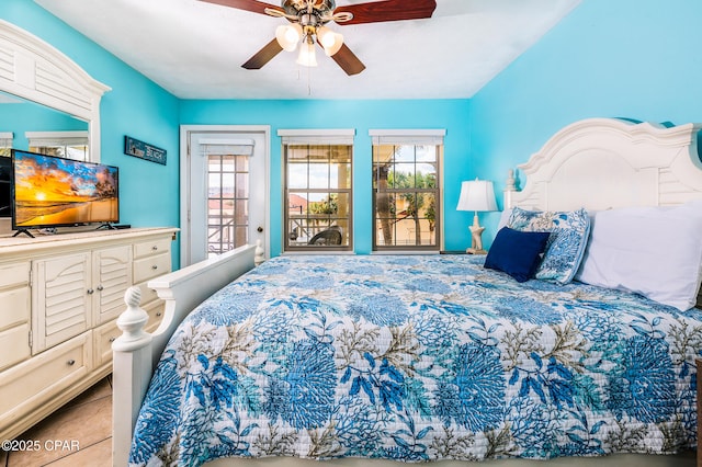 17462 Front Beach Rd Unit 56206, Panama City Beach, FL 32413 - bedroom with multiple windows and a ceiling fan