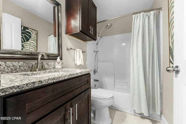 17690 Front Beach Rd Unit D307, Panama City Beach, FL 32413 - bathroom with vanity, toilet, and shower / tub combo with curtain