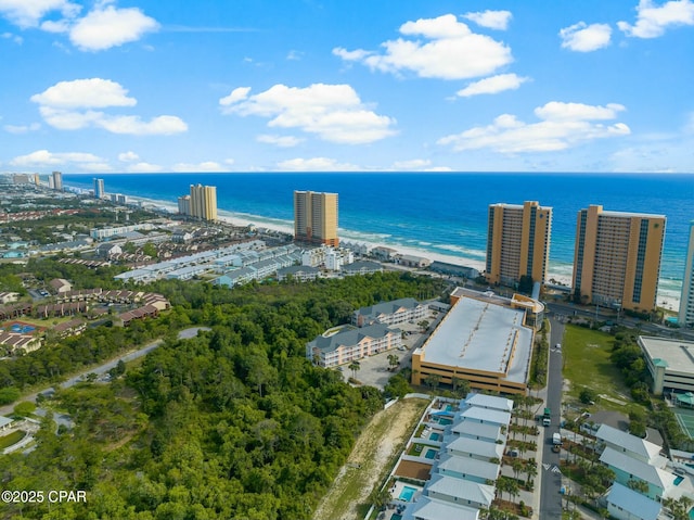 17690 Front Beach Rd Unit D307, Panama City Beach, FL 32413 - aerial view featuring a water view and a view of city