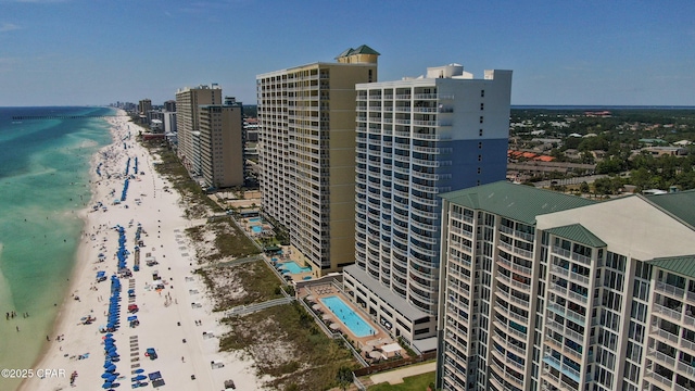 10519 Front Beach Rd Unit 1904B, Panama City Beach, FL 32407 - view of building exterior with a view of city, a beach view, and a water view