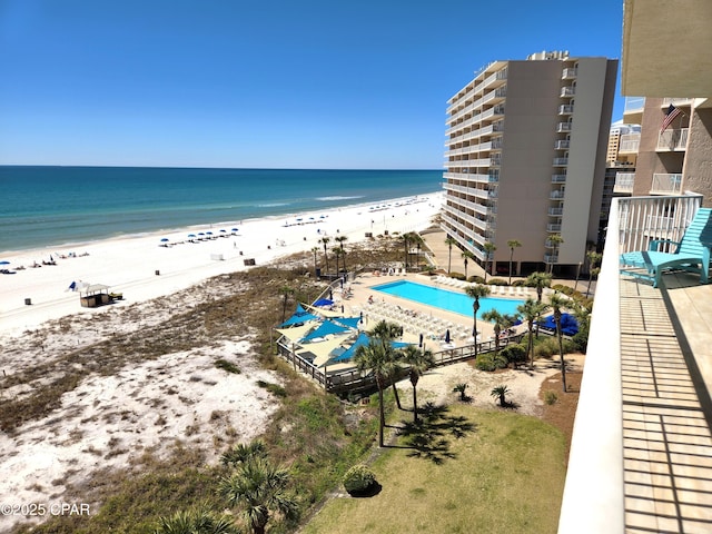 7205 Thomas Dr Unit E706, Panama City, FL 32408 - water view featuring local beach