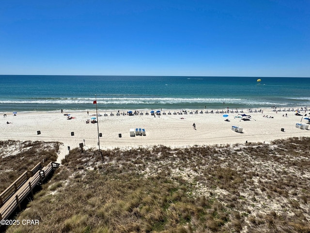 water view featuring a beach view