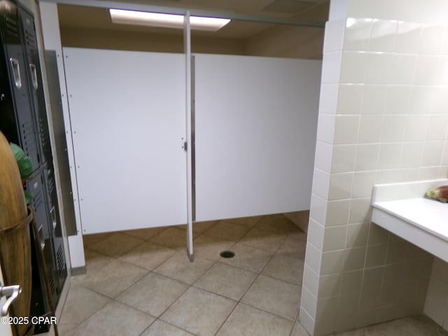 bathroom featuring tile patterned flooring