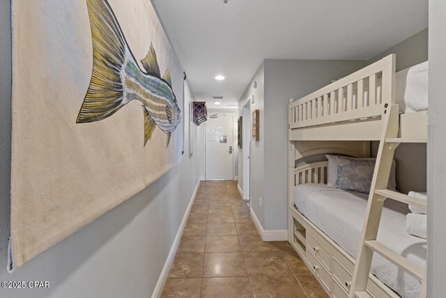16701 Front Beach Rd Unit 1803, Panama City Beach, FL 32413 - hall featuring tile patterned floors, baseboards, and recessed lighting