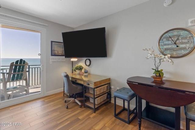 16701 Front Beach Rd Unit 1803, Panama City Beach, FL 32413 - office featuring light wood-type flooring and baseboards
