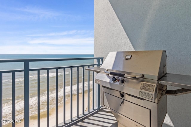 16701 Front Beach Rd Unit 1803, Panama City Beach, FL 32413 - balcony featuring view of water and beach and grilling area