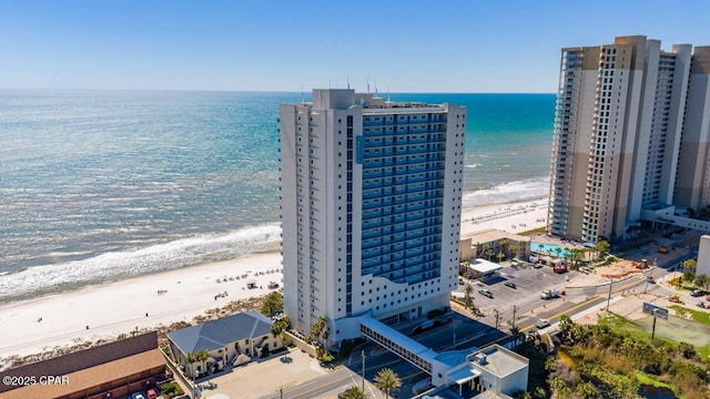 16701 Front Beach Rd Unit 1803, Panama City Beach, FL 32413 - drone / aerial view of waterfront with a beach