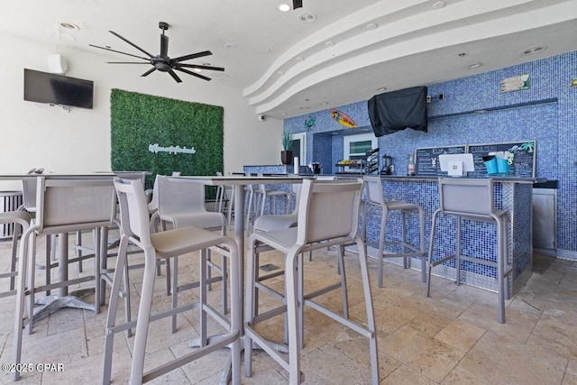 16701 Front Beach Rd Unit 1803, Panama City Beach, FL 32413 - view of patio / terrace with ceiling fan