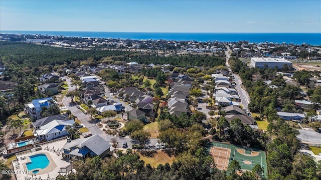 212 Turtle Cv, Panama City Beach, FL 32413 - birds eye view of property featuring a water view