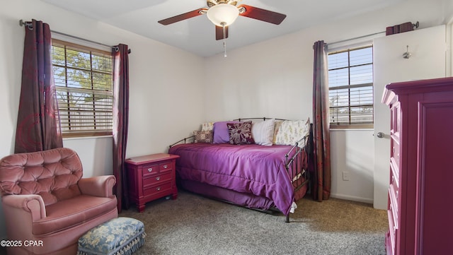 810 Virginia Ave, Lynn Haven, FL 32444 - bedroom with carpet and a ceiling fan